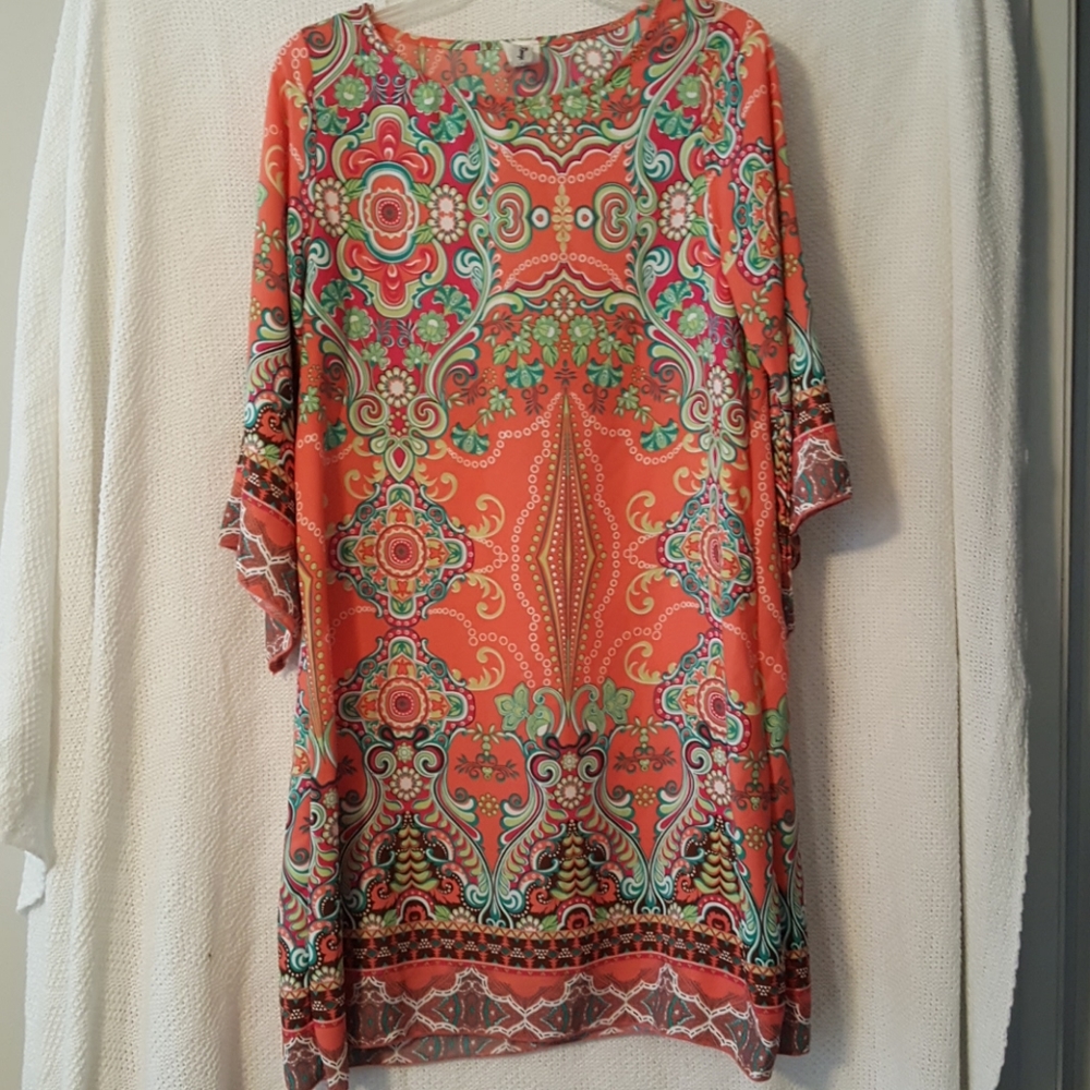 R Range Coral Paisley Dress